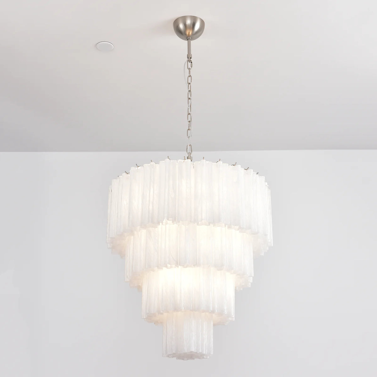 Solene Four-Tier Glass Tube Chandelier