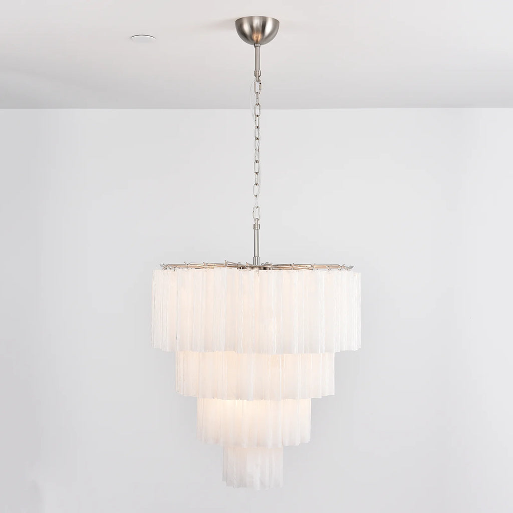 Solene Four-Tier Glass Tube Chandelier
