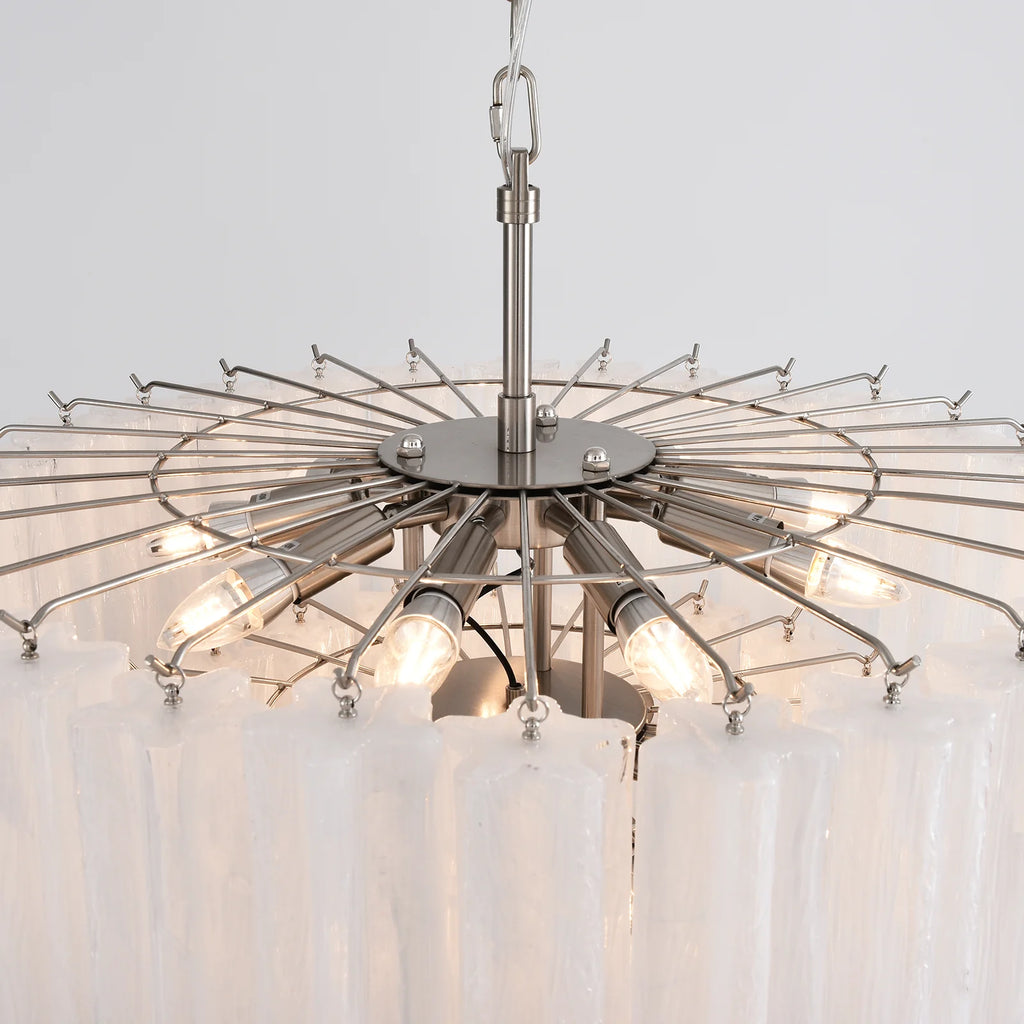 Solene Four-Tier Glass Tube Chandelier