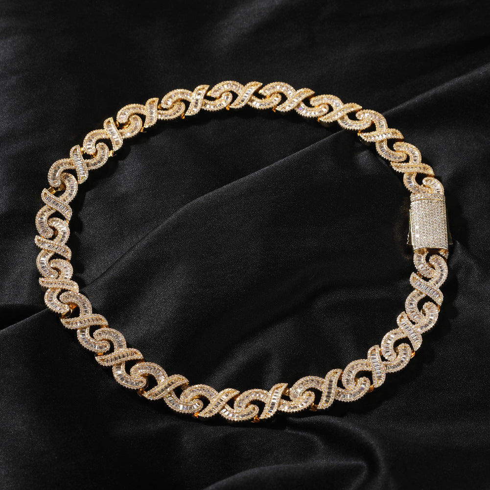 15mm Diamond Geometric Infinity Cuban Chain