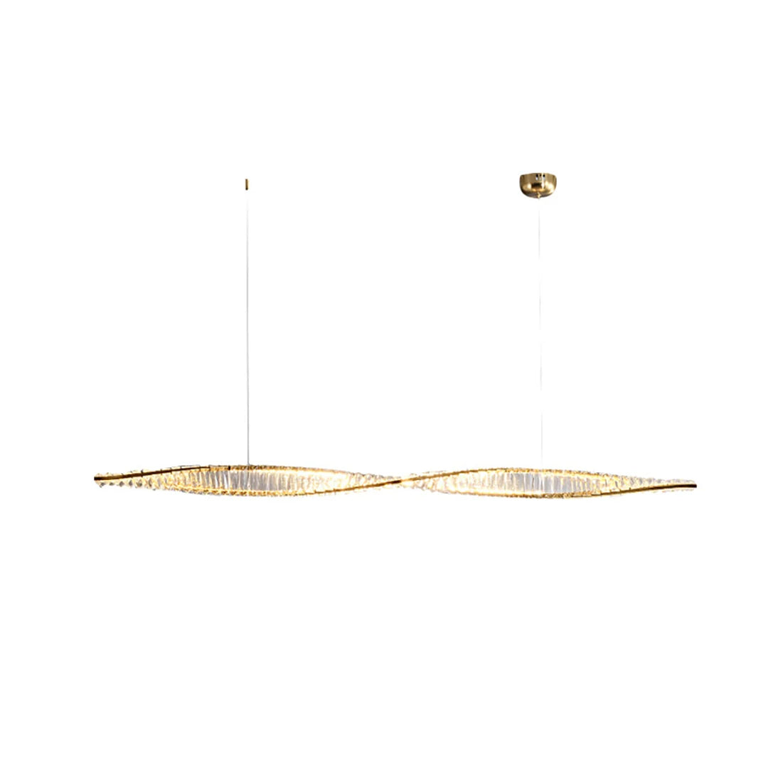 Linear Luxury Spiral Crystal Chandelier