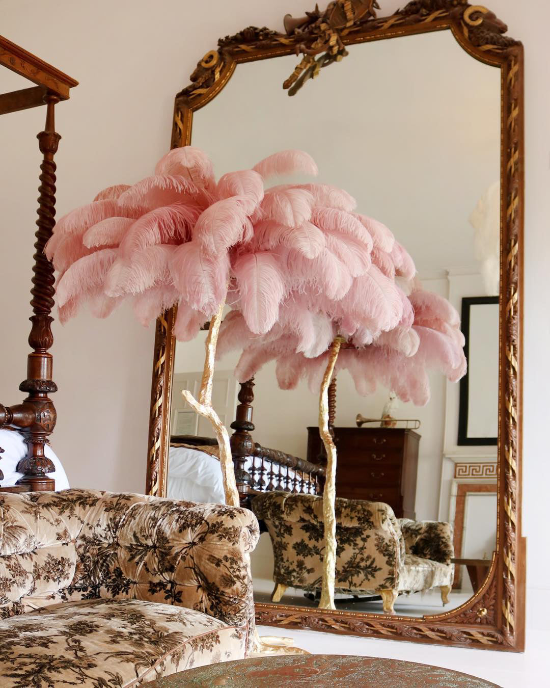Ostrich Feather Floor Lamp