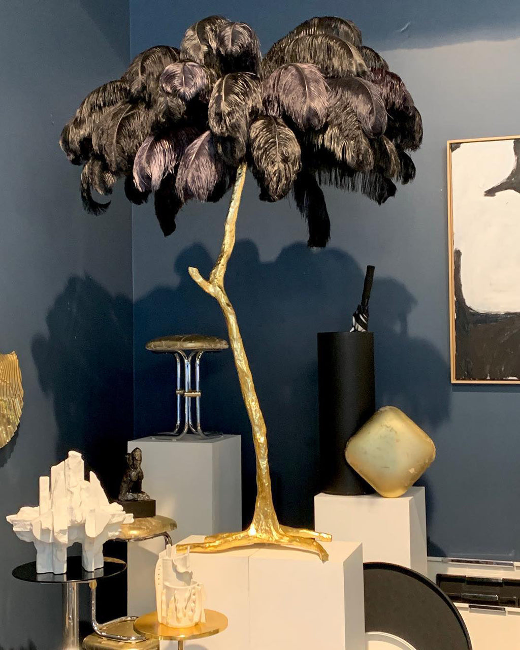 Ostrich Feather Floor Lamp