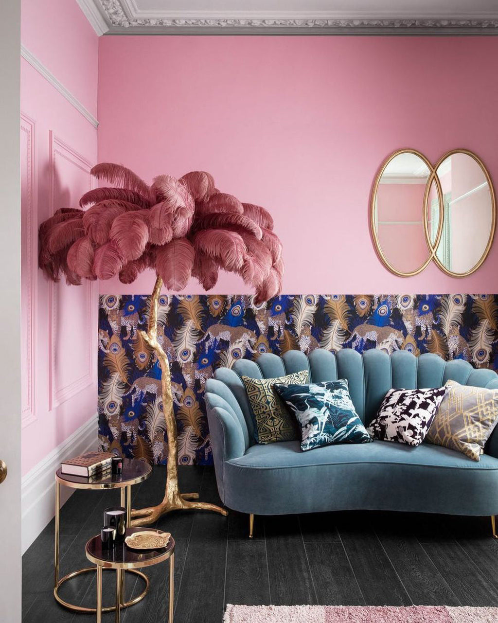 Ostrich Feather Floor Lamp