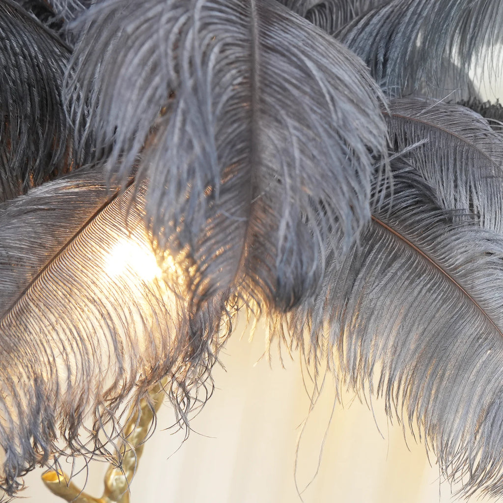 Ostrich Feather Floor Lamp