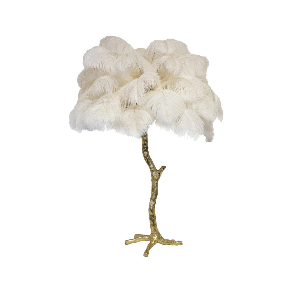 Ostrich Feather Table Lamp