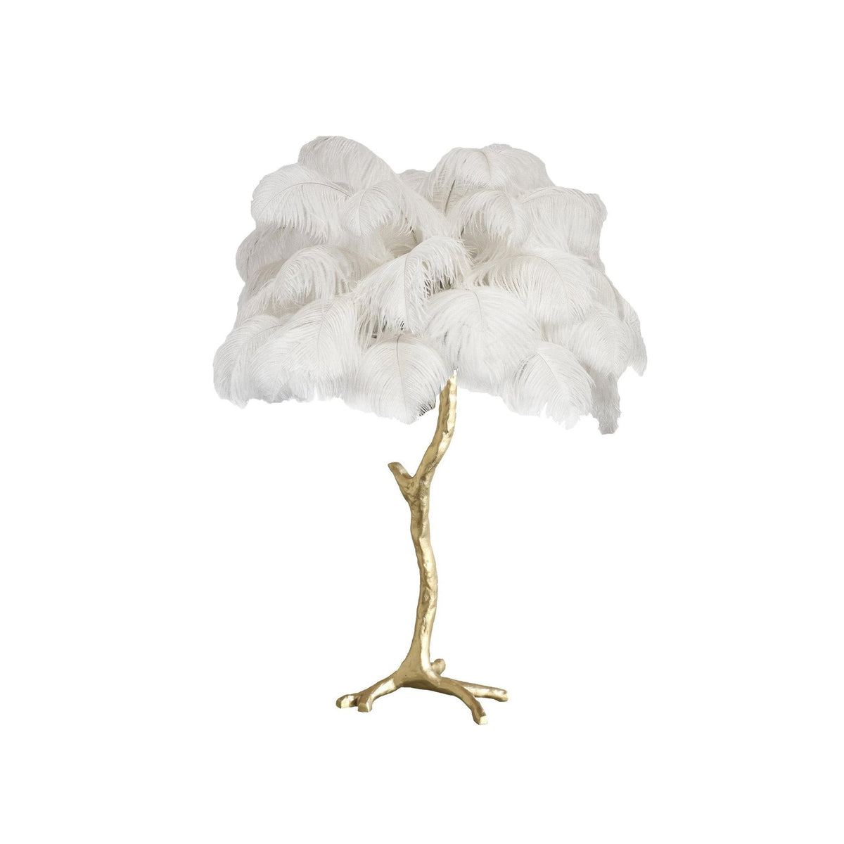 Ostrich Feather Table Lamp