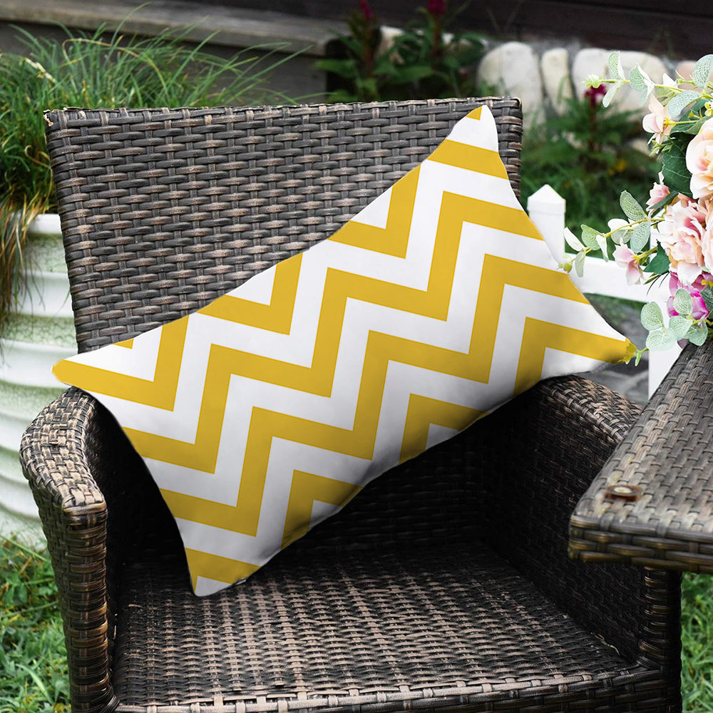 2 size options Stripes/Waving Outdoor Waterproof Pillow (With Insert) waterproof outdoor throw pillow, great for your outdoor furniture