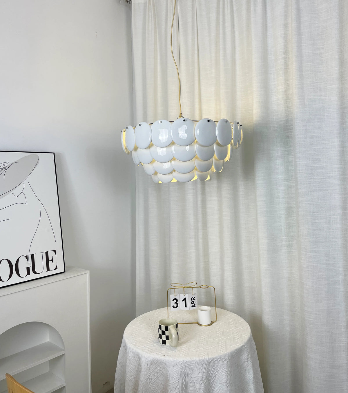 Pembridge White Ceramic Chandelier