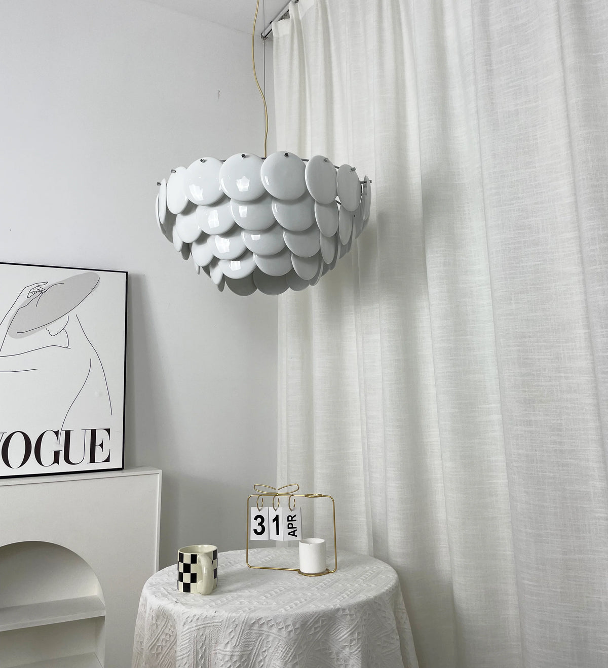 Pembridge White Ceramic Chandelier
