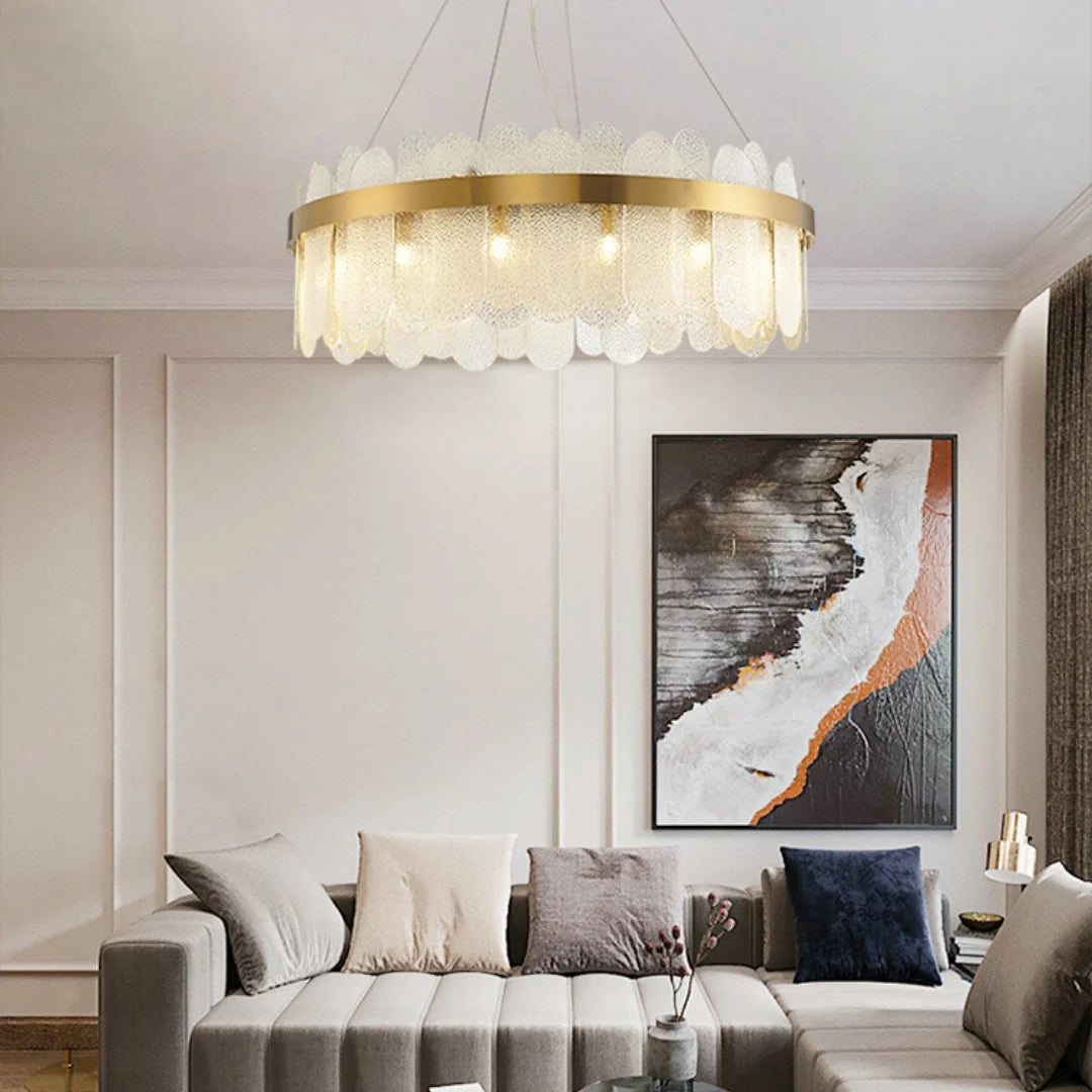 Preben Postmodern Glass Chandelier