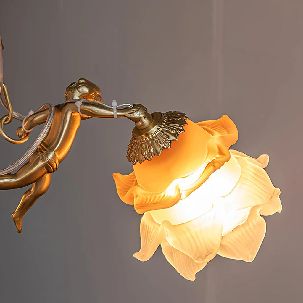 Putti Statuettes Brass Suspension