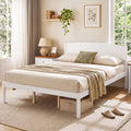 Queen Platform Bed Frame with Curved Headboard