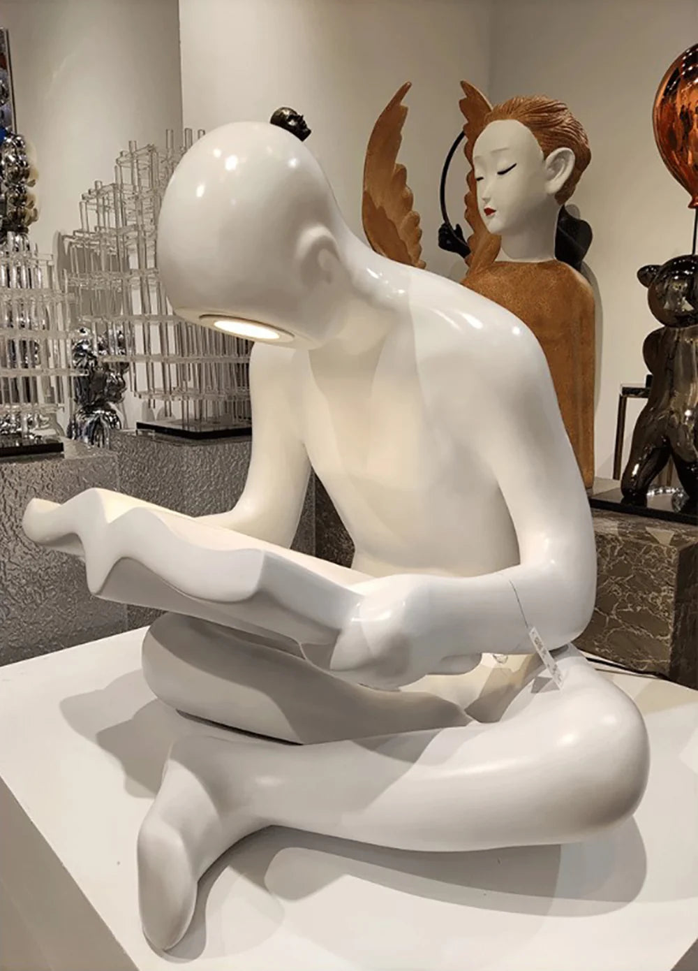 Reading Human Sculpture Floor Lamp