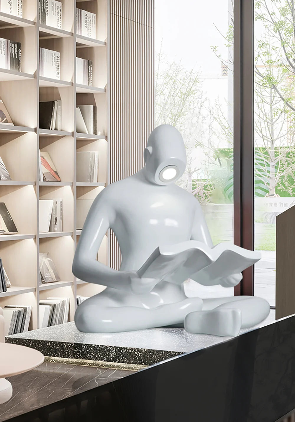 Reading Human Sculpture Floor Lamp