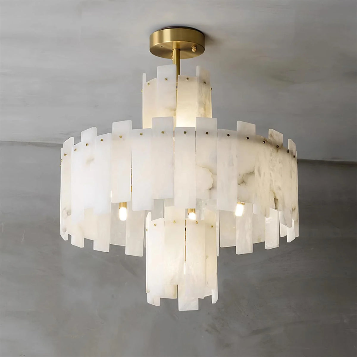 Regina White Alabaster Chandelier