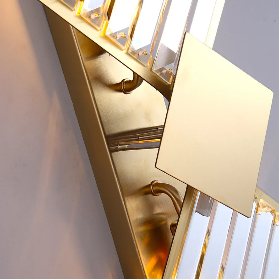 Rhombus Gold Crystal Wall Light