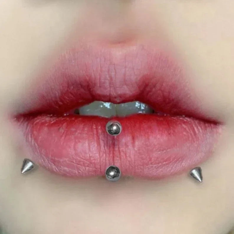 Fake Piercing Stud Set Fake Nose Ring Stud with Sticker Pack Fake Eyebrow Lips Piercing Non Piercied Earring Stud Body Jewelry