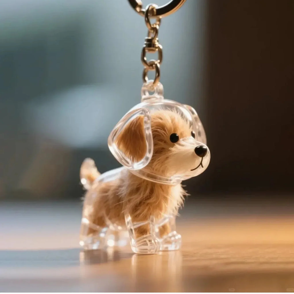 Dog Hair Storage Cute Pendant Keychain Bag Pendant Couple Car Key Chains Jewelry Souvenir Collection Gift Decoration Accessories