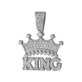 Men Hip Hop Crown with King Pendant Necklace with 13mm Crystal Cuban Chain HipHop Iced Out Bling Necklaces Fashion Charm Jewelry