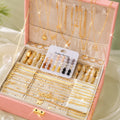83pcs Elegant Pearl Geometric Earrings Necklace Bracelet Ring Jewelry