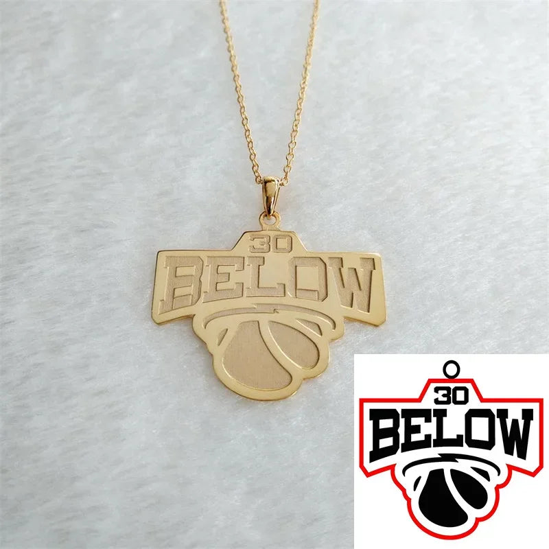 Personalized Custom Brand Logo Necklaces Pendants Chain Stainles Steel Engraved Picture Handwritten Letter Name Jewelry Gifts