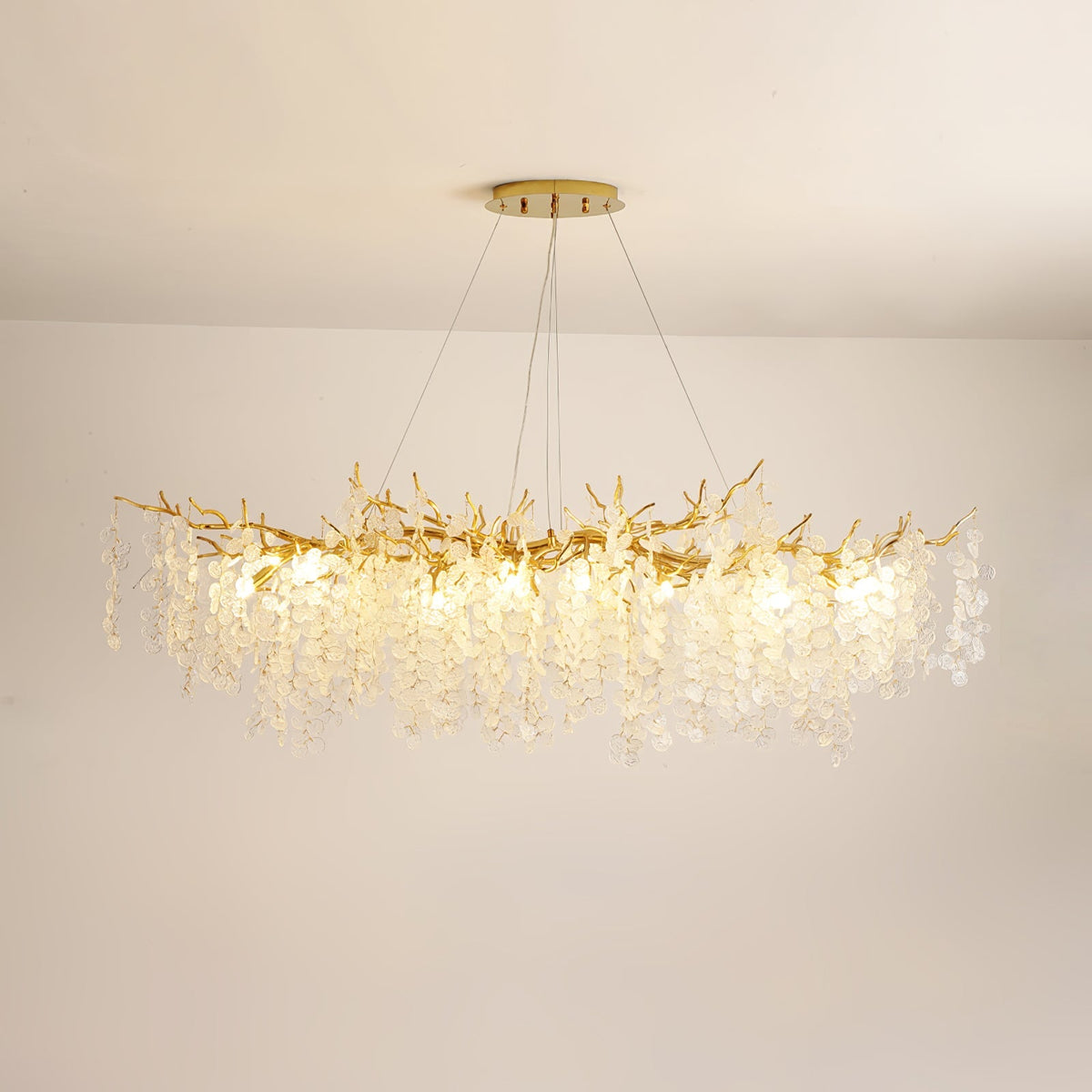 Shiro Noda Glass Coin Chandeliers