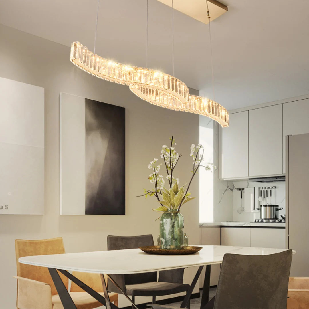 Simple Wave Crystal Chandelier
