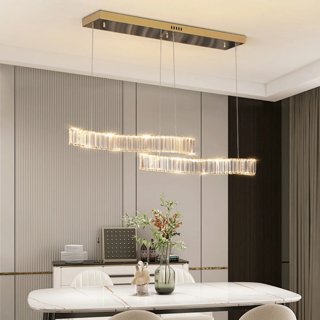 Simple Wave Crystal Chandelier