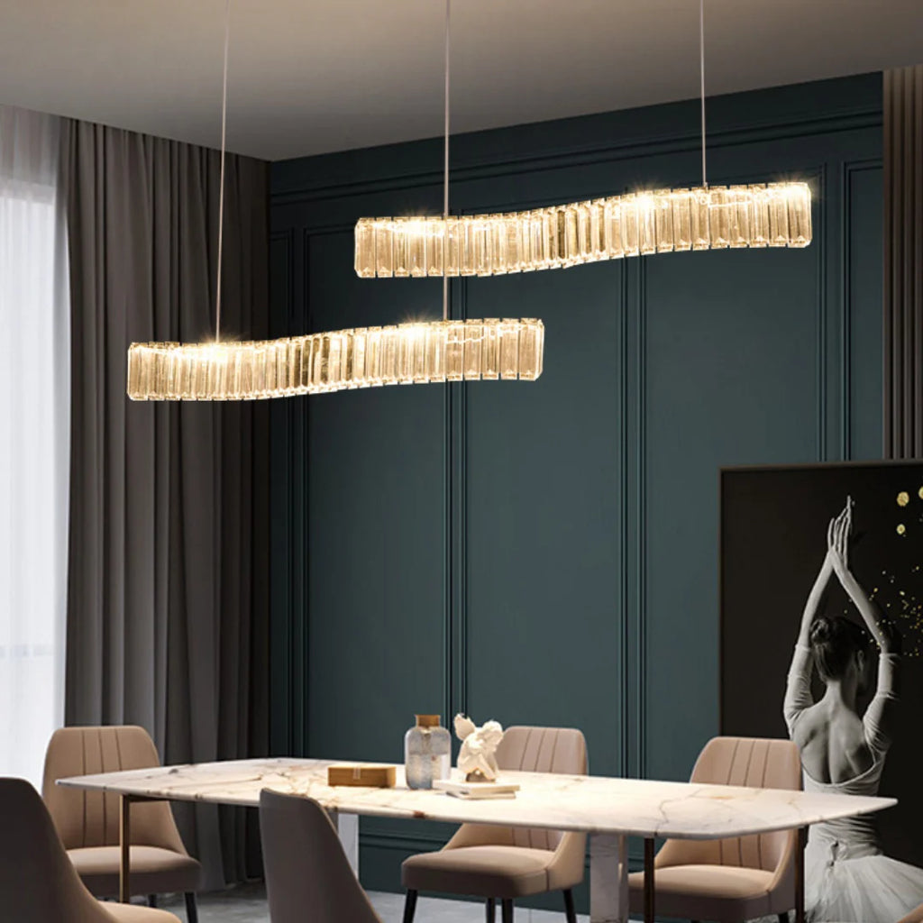 Simple Wave Crystal Chandelier