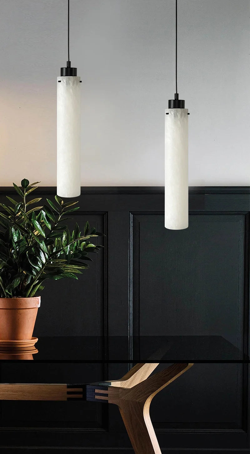 Simple Alabaster Pendant Lamp