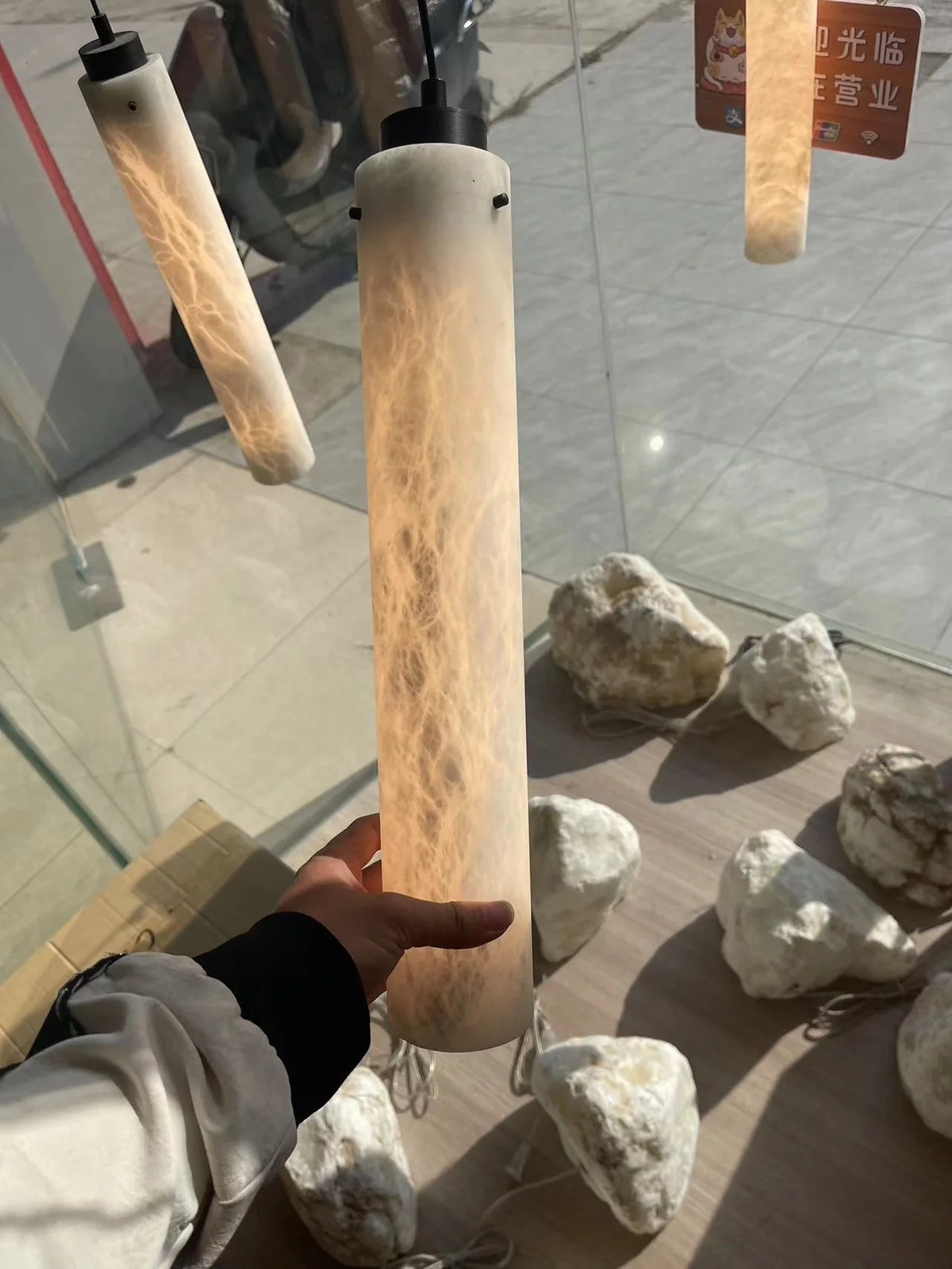 Simple Alabaster Pendant Lamp