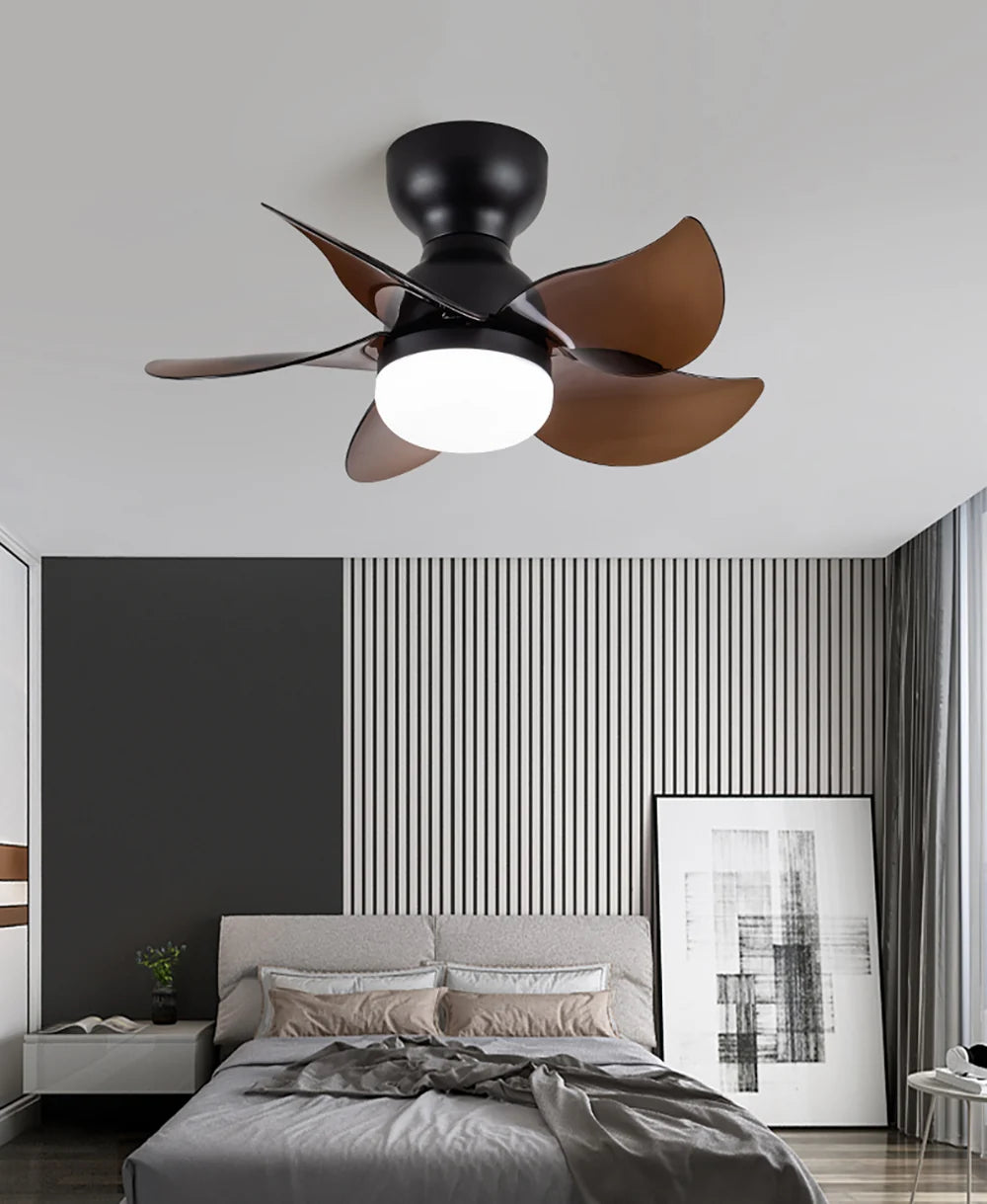 Small 5 Blades Ceiling Fan Lamp