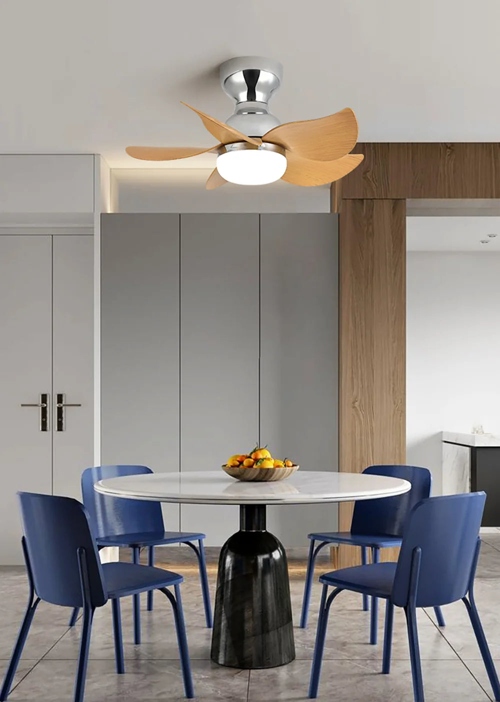 Small 5 Blades Ceiling Fan Lamp