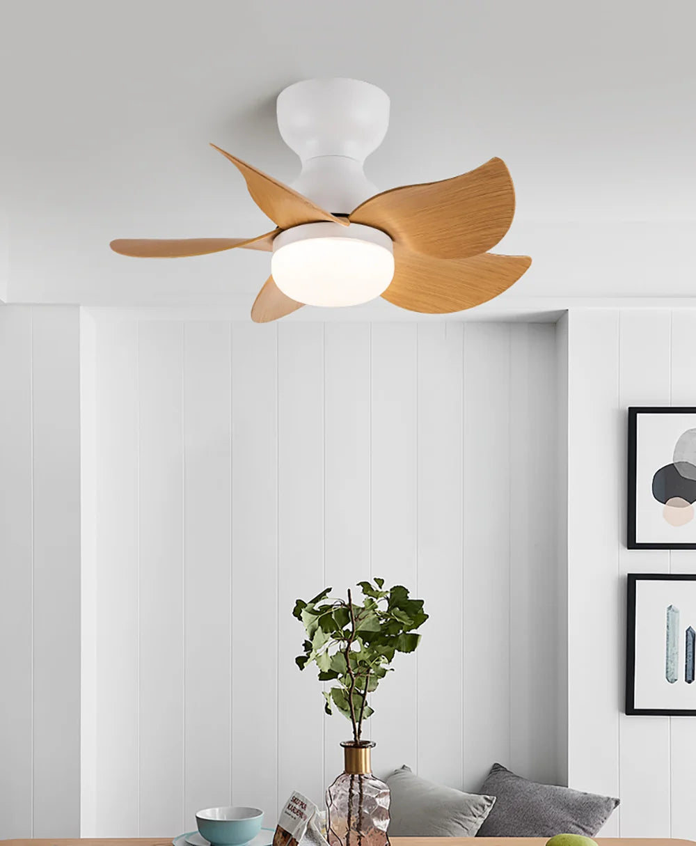 Small 5 Blades Ceiling Fan Lamp