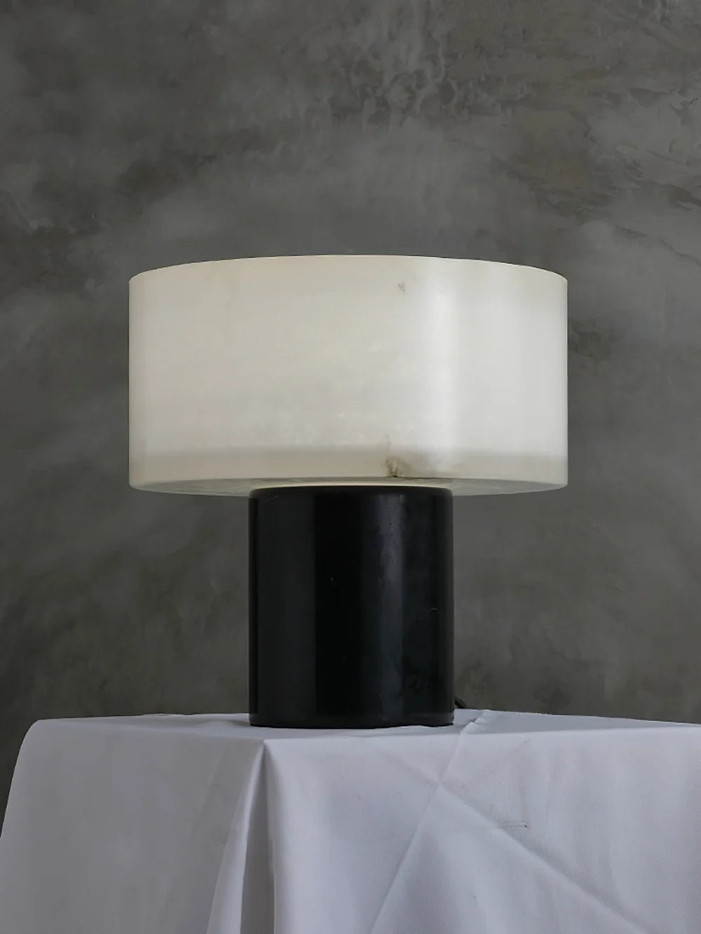 Small Solid Alabaster Table Lamp