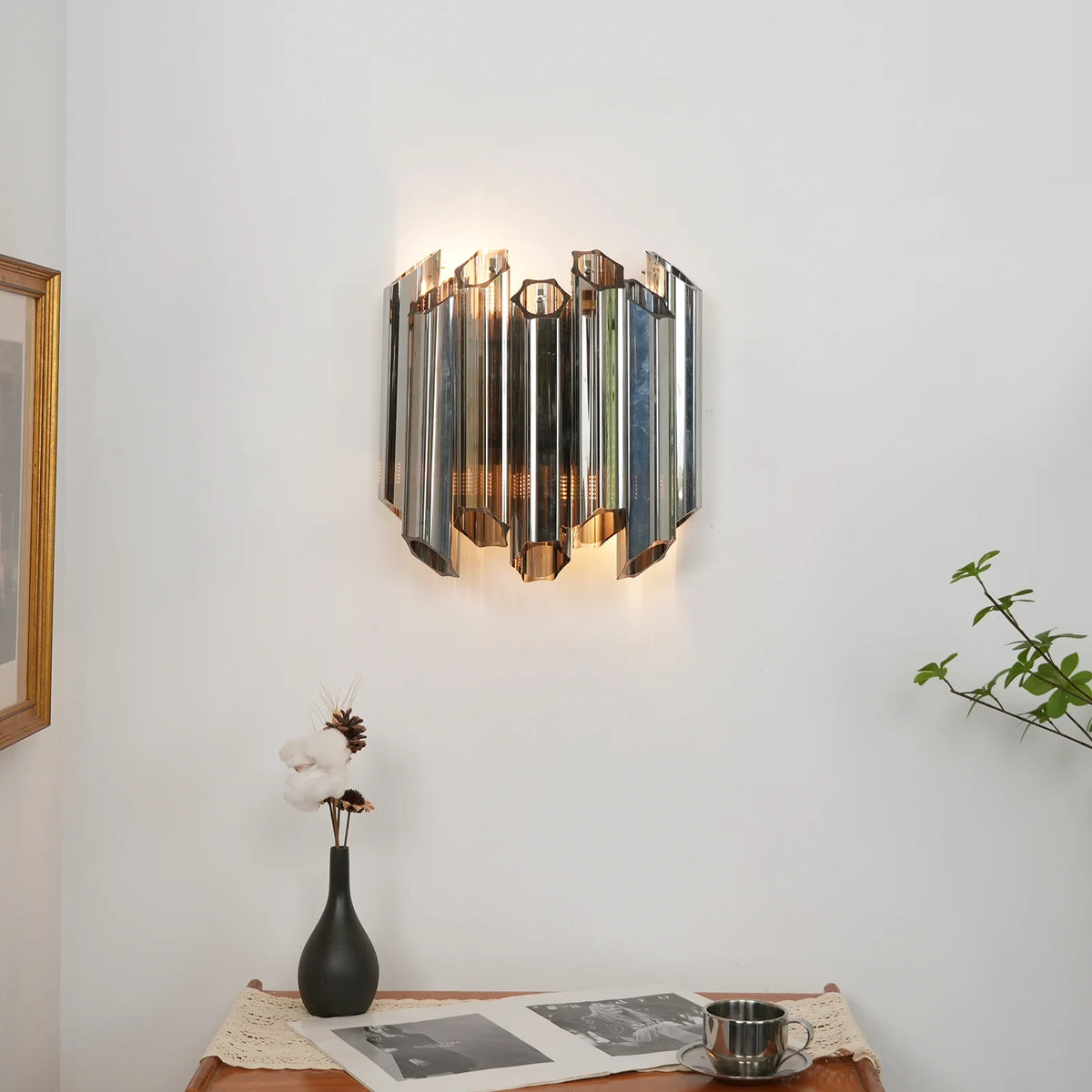 Smoked Mirror Palermo Wall Light