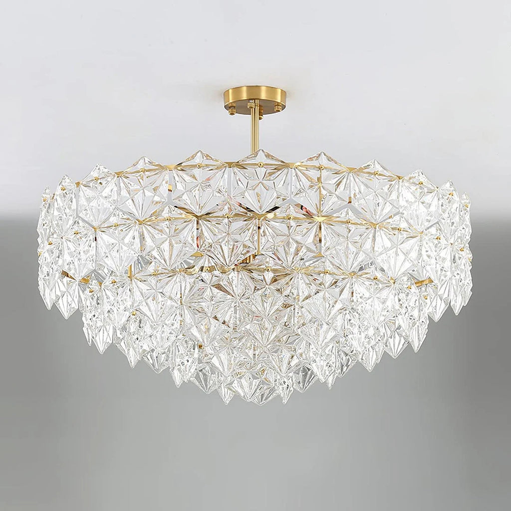 Snowflake Diamond Glass Chandelier
