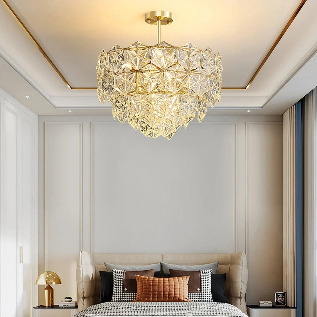 Snowflake Diamond Glass Chandelier