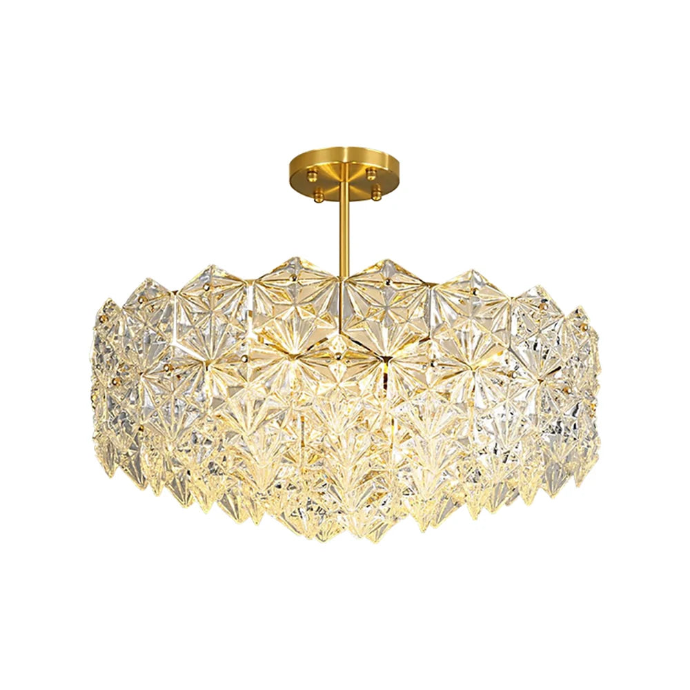 Snowflake Diamond Glass Chandelier