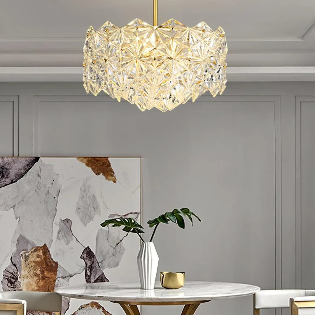 Snowflake Diamond Glass Chandelier
