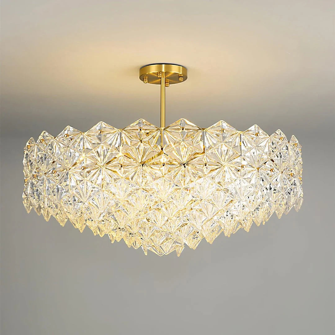 Snowflake Diamond Glass Chandelier