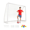 8 × 6 ft Soccer Goal with Net, Ground Stakes & 5 Training Cones