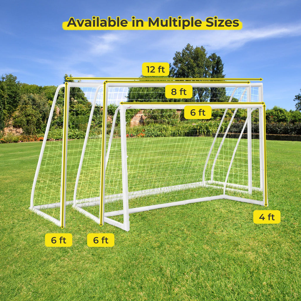 8 × 6 ft Soccer Goal with Net, Ground Stakes & 5 Training Cones