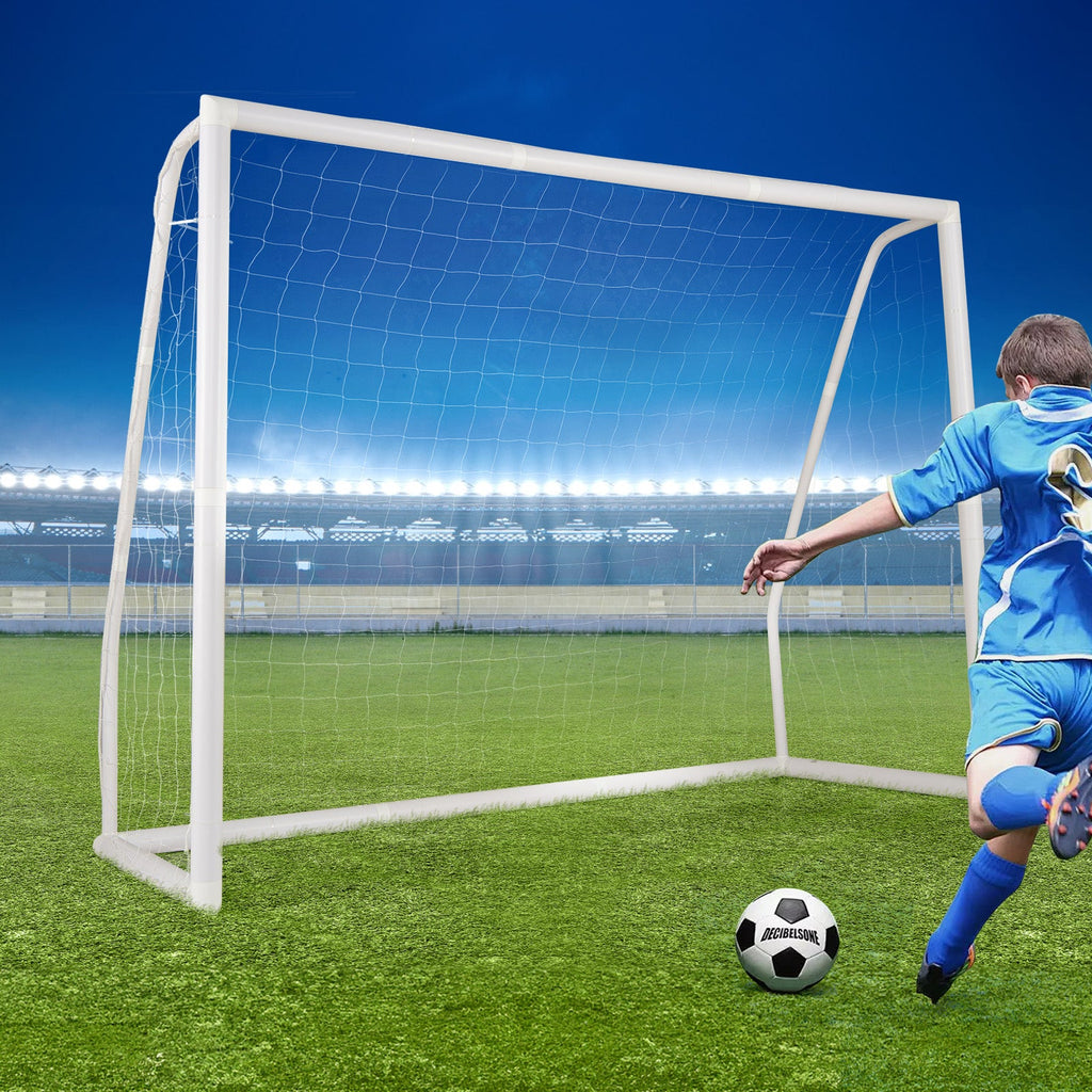 8 × 6 ft Soccer Goal with Net, Ground Stakes & 5 Training Cones