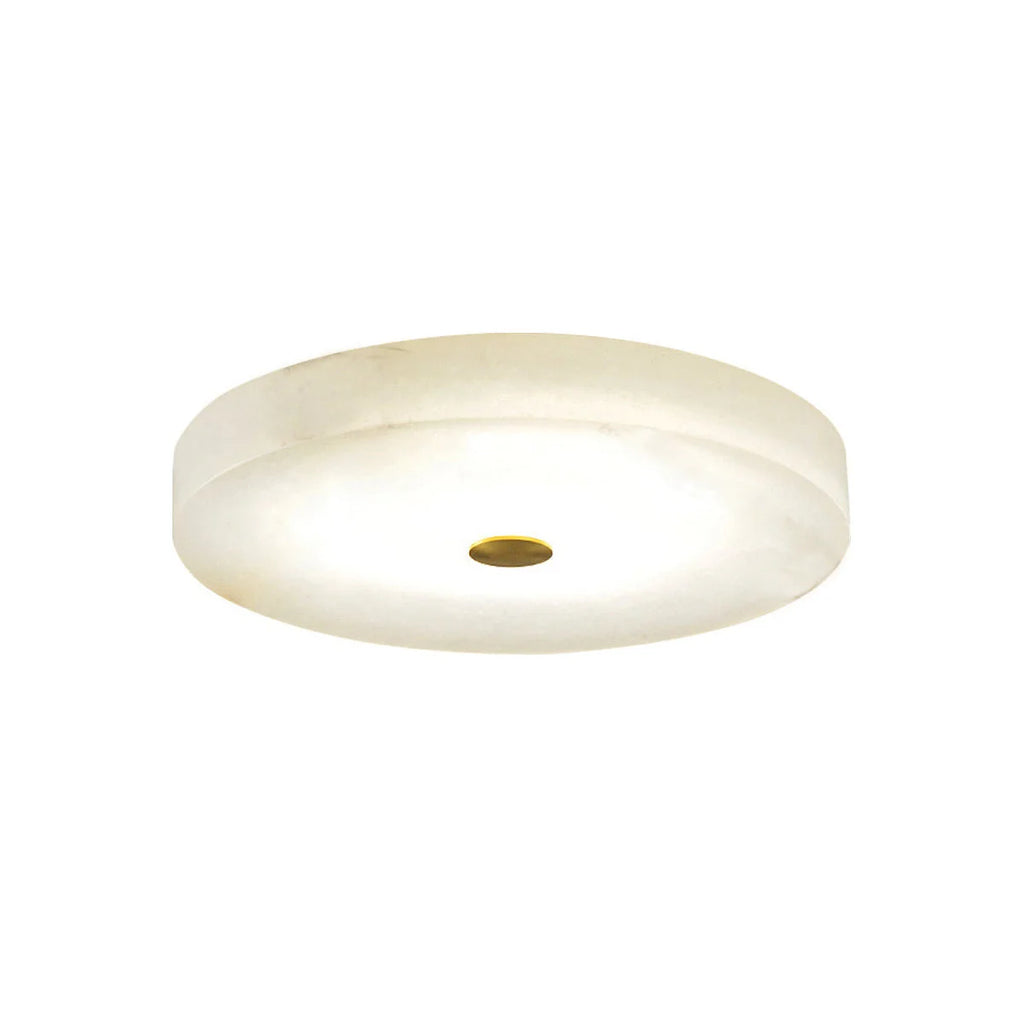 Round Sophie White Alabaster Ceiling Lamp
