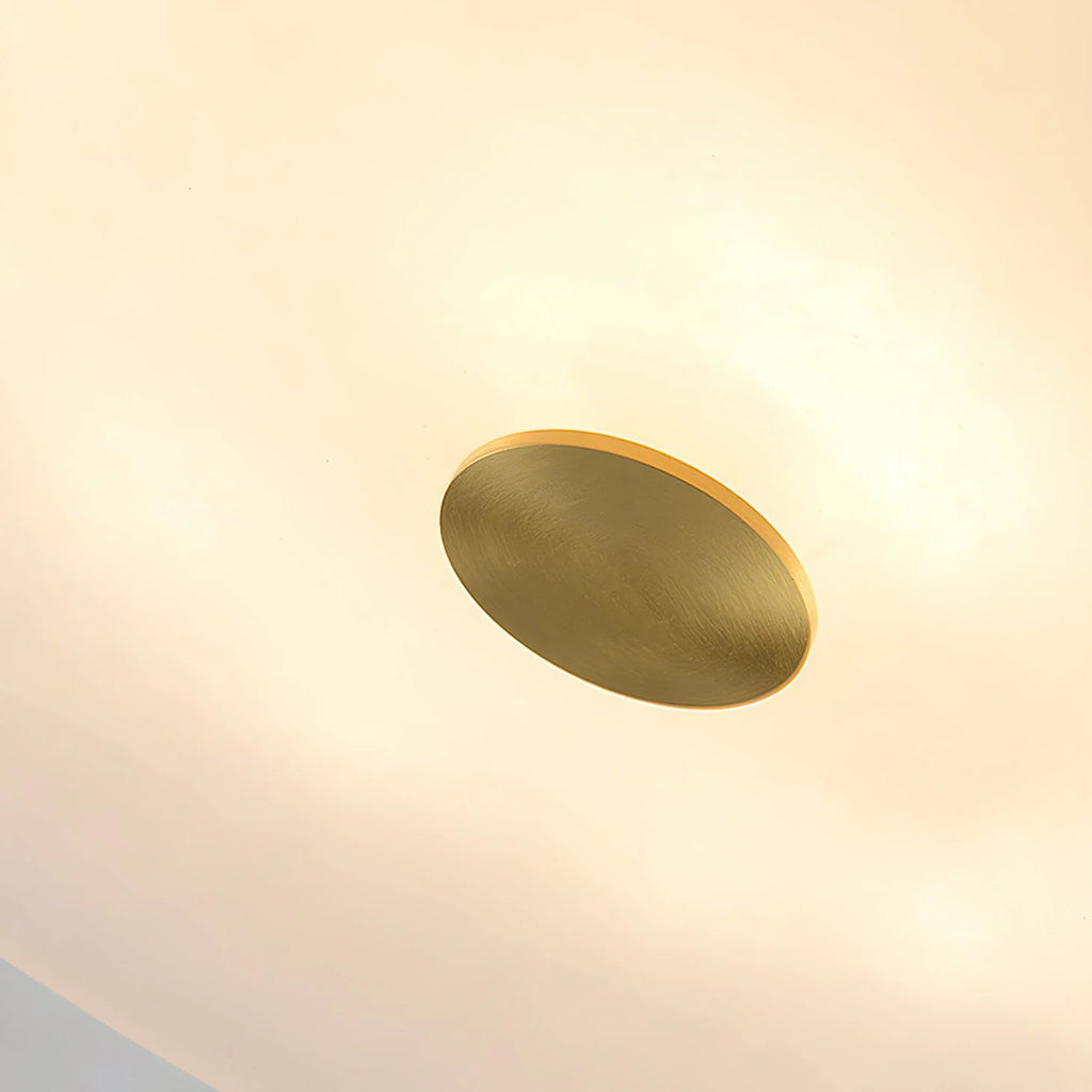 Round Sophie White Alabaster Ceiling Lamp