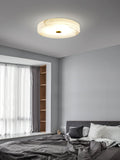 Round Sophie White Alabaster Ceiling Lamp