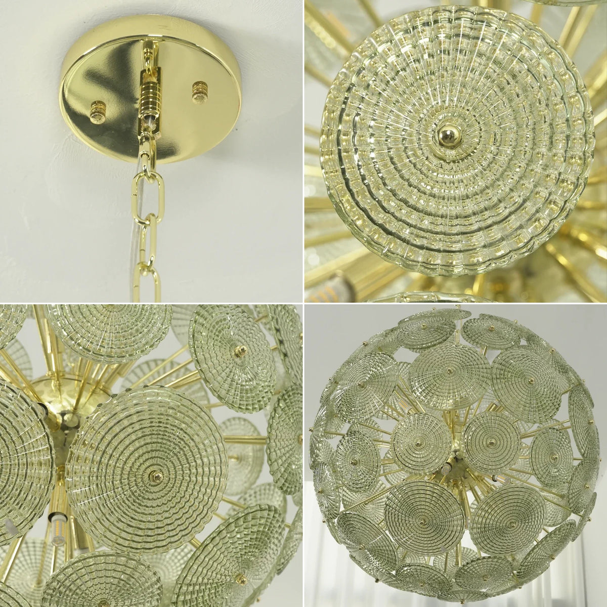 Sputnik Sphere Glass Disc Chandelier