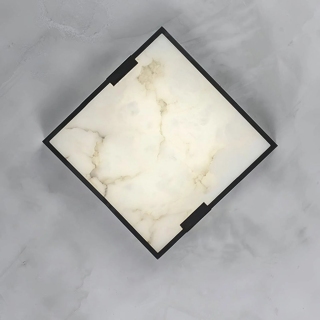 Arle Square Alabaster Black Ceiling Lamp